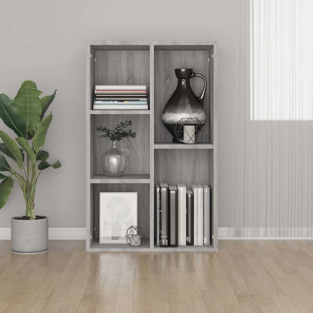 Book Cabinet/Sideboard Grey Sonoma 50x25x80 cm Engineered Wood